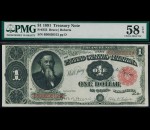 Fr. 352 1891 $1 Treasury Note PMG 58EPQ